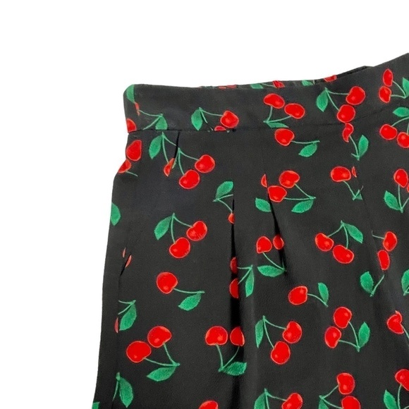 ANTHROPOLOGIE FREE GENERATION CHERRY RUFFLE PEPLUM CAMI HIGH WAISTED SHORT SET - Picture 11 of 16